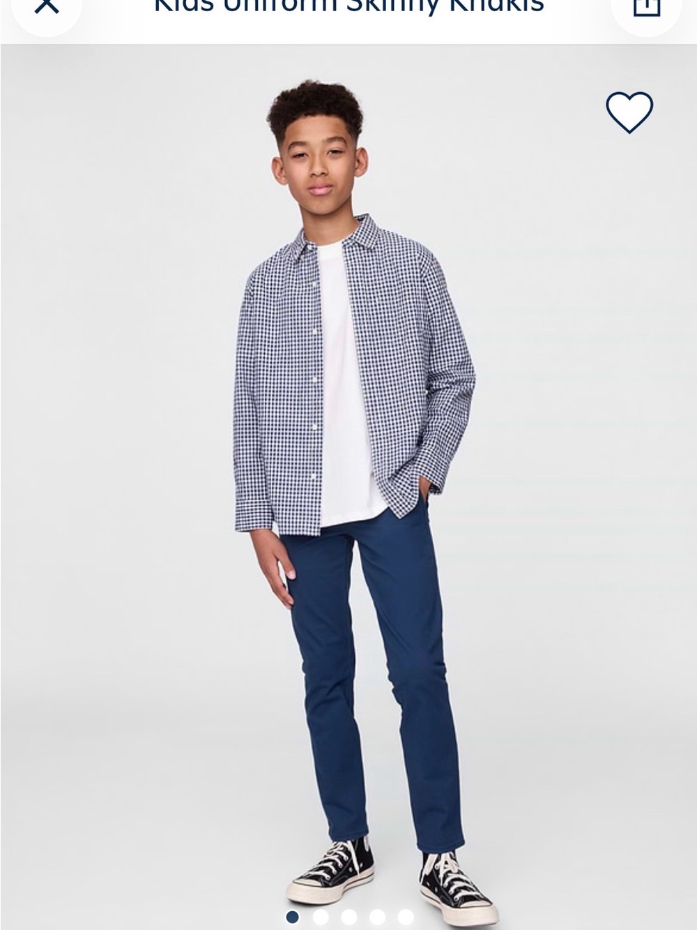 Gap NWT Boys uniform skinny navy khakis